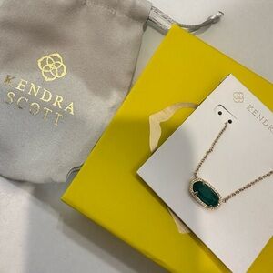 Kendra Scott Elisa necklace- emerald and gold